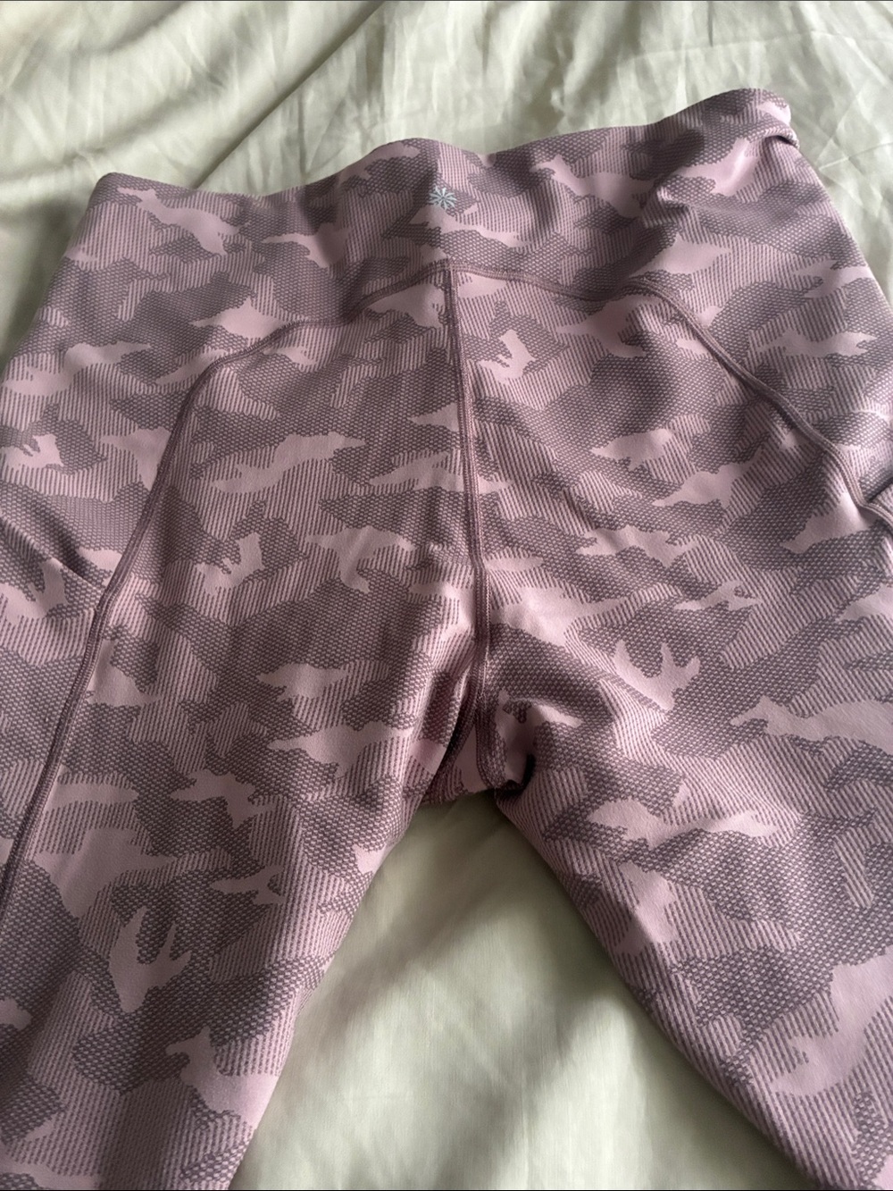 Athleta Girls' Mauve Pink Camo Leggings